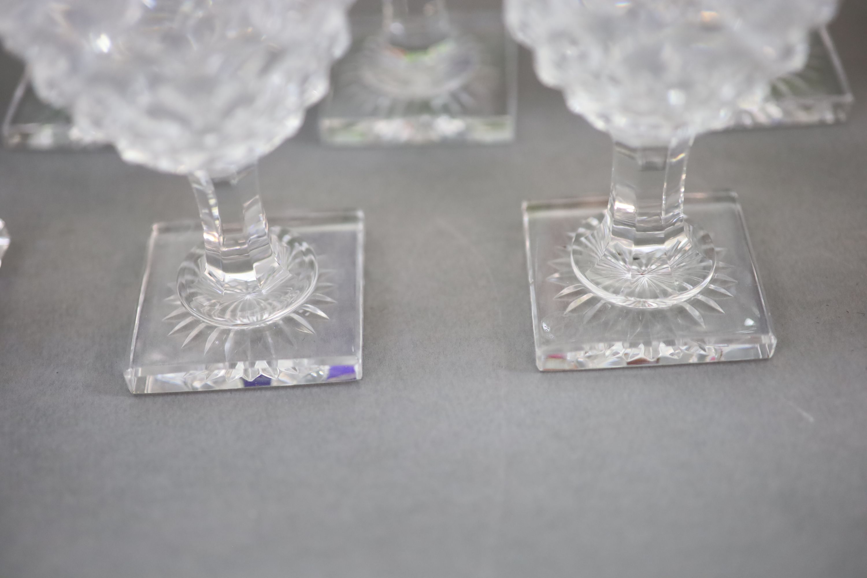 A part suite of Baccarat table glass